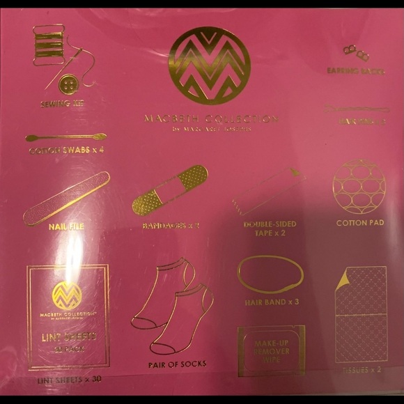 MACBETH GLAMEMERGENCY KIT W/OVER 50 COSMETIC ACCESSORIES (NEW WITH TAGS) - Picture 2 of 2